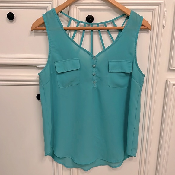 Turquoise Dressy Top - Picture 1 of 5